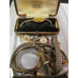 A 9ct gold lady's wrist watch and ten other watches