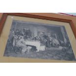 An Edwardian print Victorian room scene