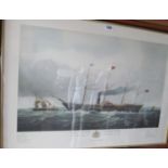 A print 'The Great Western in the Bristol Channel' after Joseph Walter and another 'East India men
