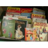 A collection of vintage children's books including; 'Uncle Mac', 'Girl' and early annuals for boys