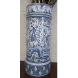 A blue and white German pottery stickstand