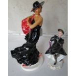 An Art Deco style figure Spanish lady an another Adderley figure Babette