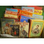 A collection of vintage children's books including; 'Uncle Mac', 'Girl' and early annuals for boys