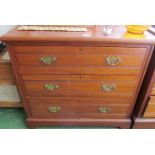 An Edwardian chest of three drawers