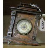 A small mantel clock