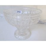 A large cut glass bowl