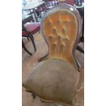 A Victorian chair cabriole supports