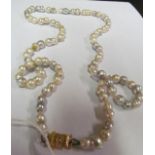 A pearl necklace with 14k clasp