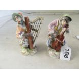 A set of six late Dresden monkey band figures