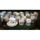 Various commemorative mugs George and Mary, Edward VIII etc including two Adam Bros George and