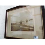 Two photographs of Brighton Chain Pier before and after storm and a small group of other Brighton