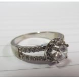 A silver dress ring