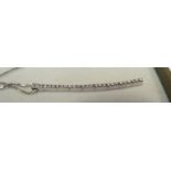 An 18ct gold diamond line bracelet