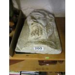 A stoneware wall plaque biblical head