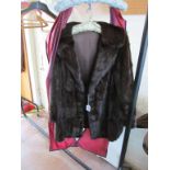 A died Canadian fox fur jacket and a stole