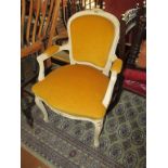A French style cream and gilt chair