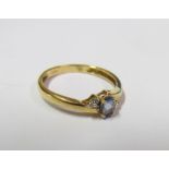 A 9ct blue stone ring 1.5g