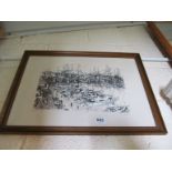 Four prints views:-Twickenham, Richmond and Hampton and a print Marina