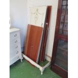 A French style cream and gilt wardrobe and matching chest of five drawers