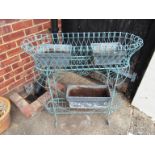 A wirework plant stand