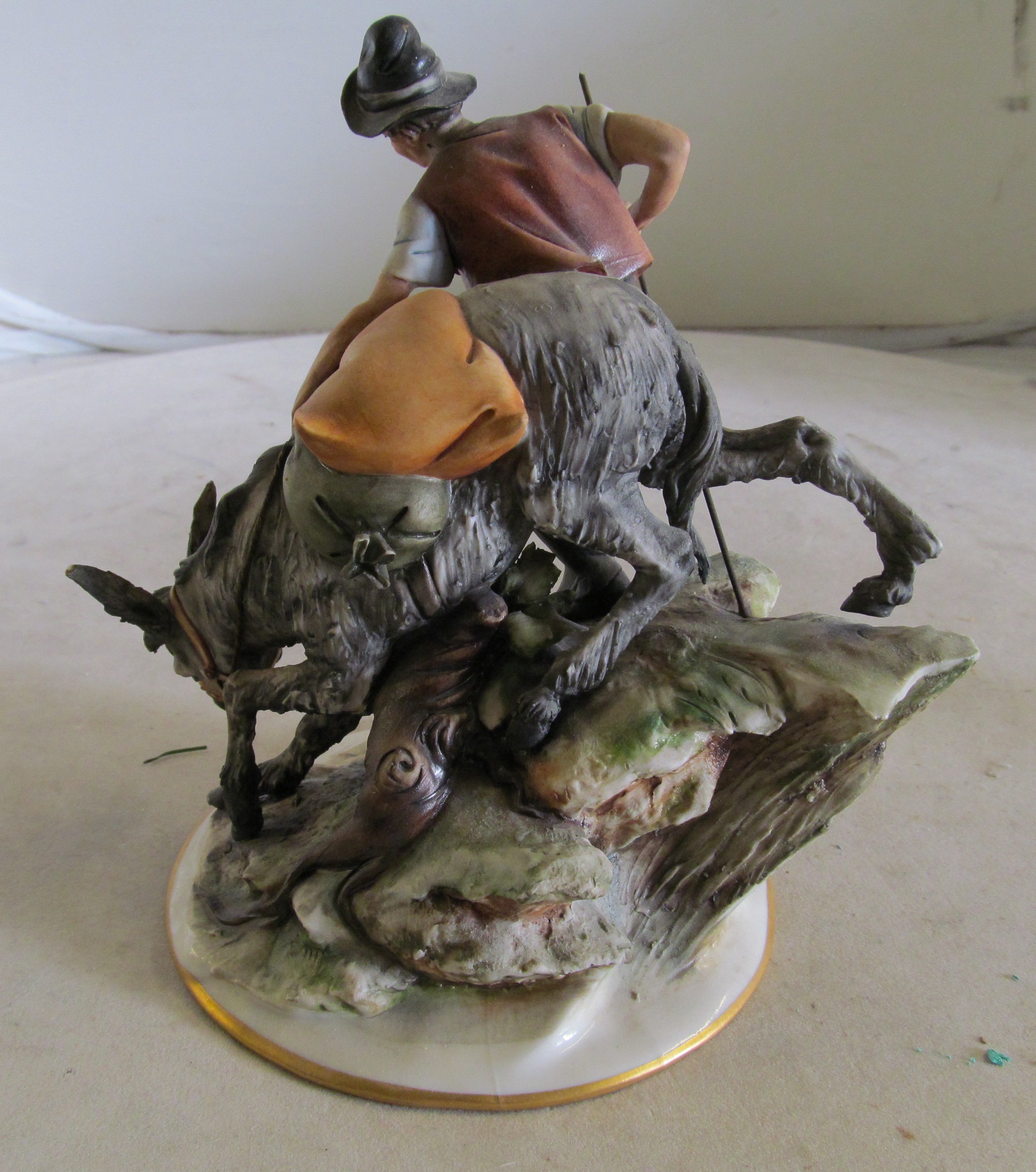 A Capodimonte figure man with donkey - Image 3 of 3