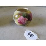 A Royal Worcester small vase hand painted roses G161