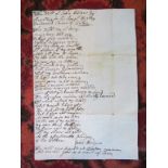 A poem 'The Will of John Hedges' and other ephemera