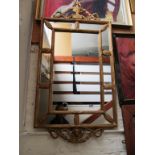 A large gilt multiplate wall mirror