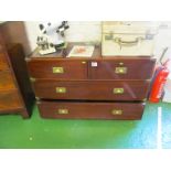 A military style chest of two short and two long drawers