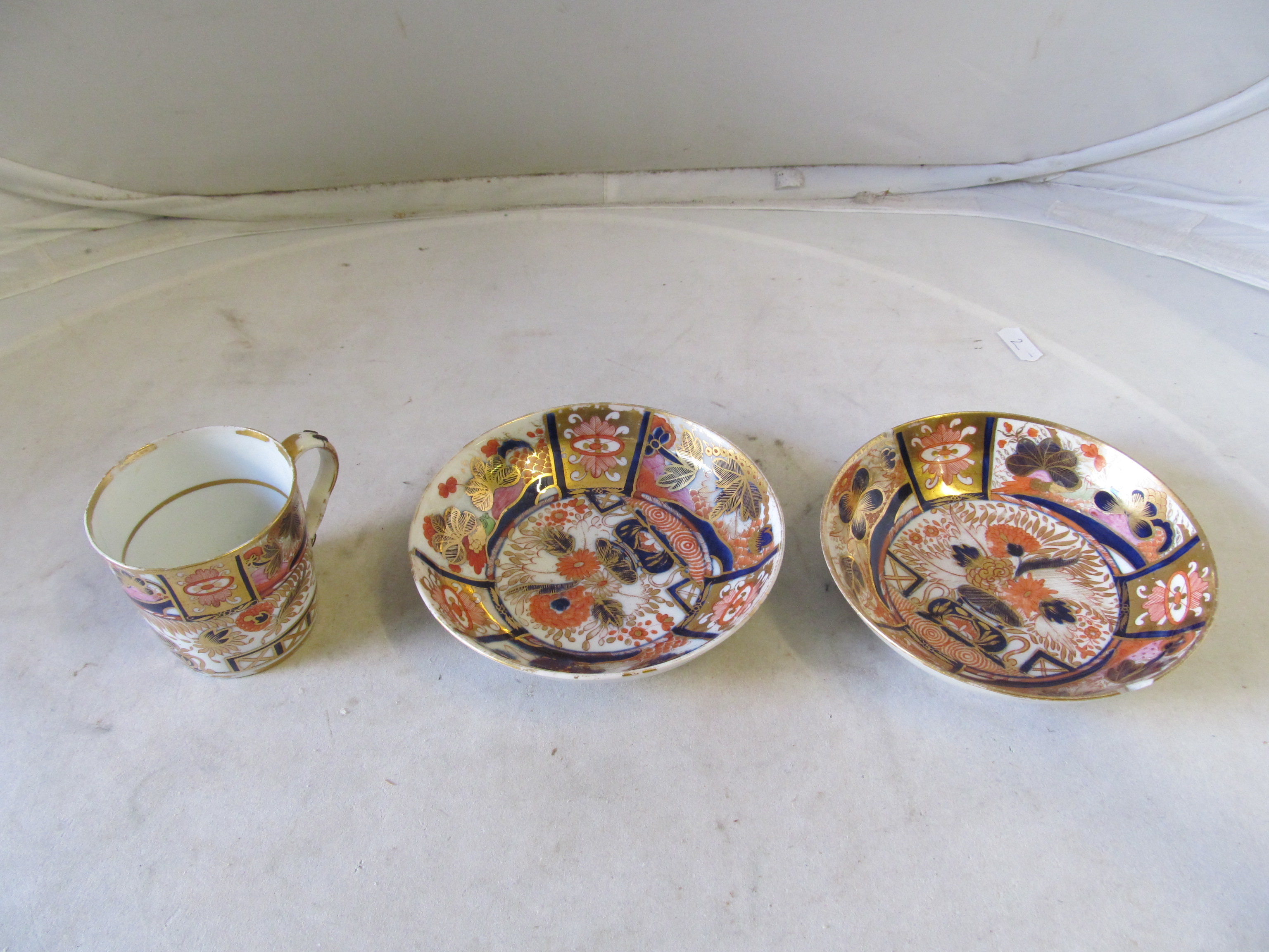 A 19th Century Derby Imari cup and two saucers (one a/f), six Royal Crown Derby cups and saucers and - Image 3 of 6