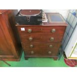 A mahogany commode chest