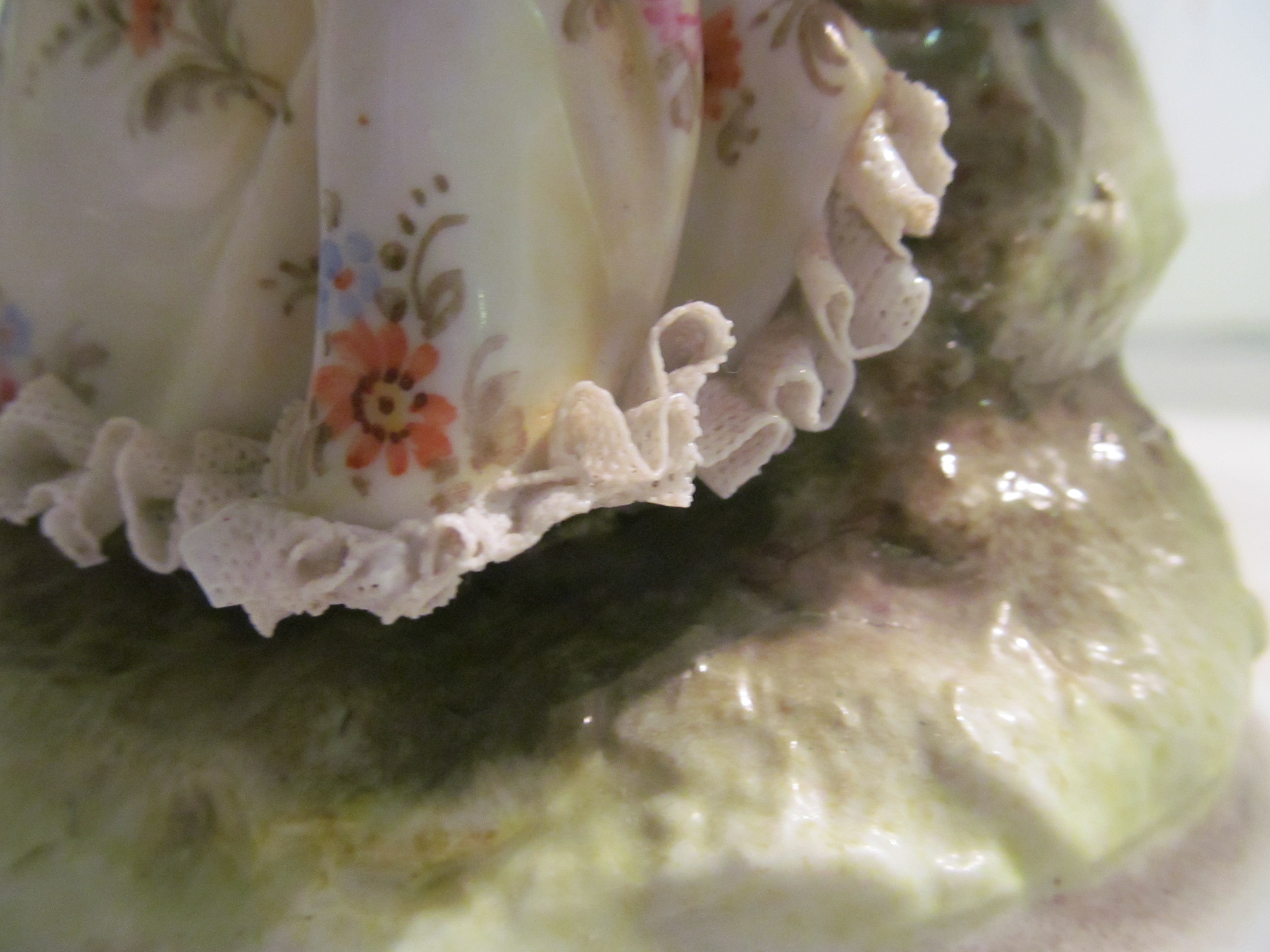 A Capodimonte figure lady with basket of flowers holding a dove - Image 12 of 22