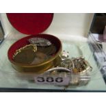 Various costume jewellery and coins