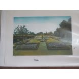 Frances Saint Clair Miller coloured etching 'Westbury Court Gardens' 11/25 and another 'Lake