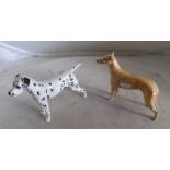 A Beswick greyhound 'Jovial Roger' (leg a/f) and a Beswick Dalmatian 'Arnoldene'