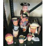 Various character mugs