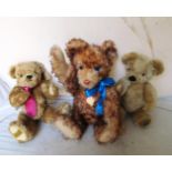 A Steiff 'Petsy' replica bear and two Merrythought bears (one with growler)