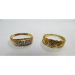An 18ct gold ring and another ring