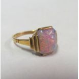 A 9ct opal ring