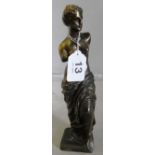 A spelter classical figure lady