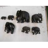 Various elephant ornaments