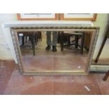 A rectangular gilt framed mirror