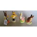 Some Royal Doulton Bunnykins figures and some Beswick Beatrix Potter figures