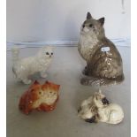 Four Beswick cats numbers 1296, 1316, 1867 and 1898