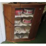 A Victorian pine corner cupboard