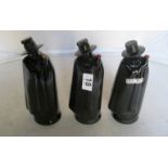 Three Wade Port black figure flasks
