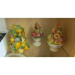 Three Casa Pupa fruit ornaments