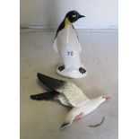 A Poole pottery penguin and a Beswick seagull