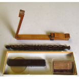 Thorne & co shoe size gauge, POW carving, piece oak, and guinea scale