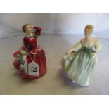 A Royal Doulton figure Blithe Morning HN2065 and another Fair Lady HN2193
